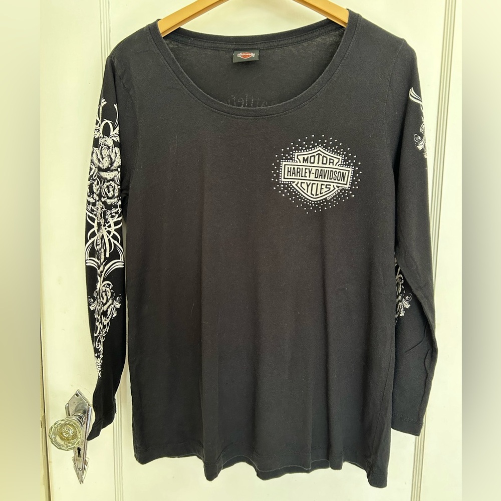 Harley Davidson XL black long sleeve tshirt Gettysburg Battlefields